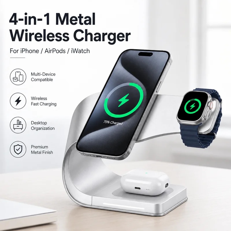 Smartwatch Phone Watches - Caricatore Wireless Magnetico Qi 15W 4