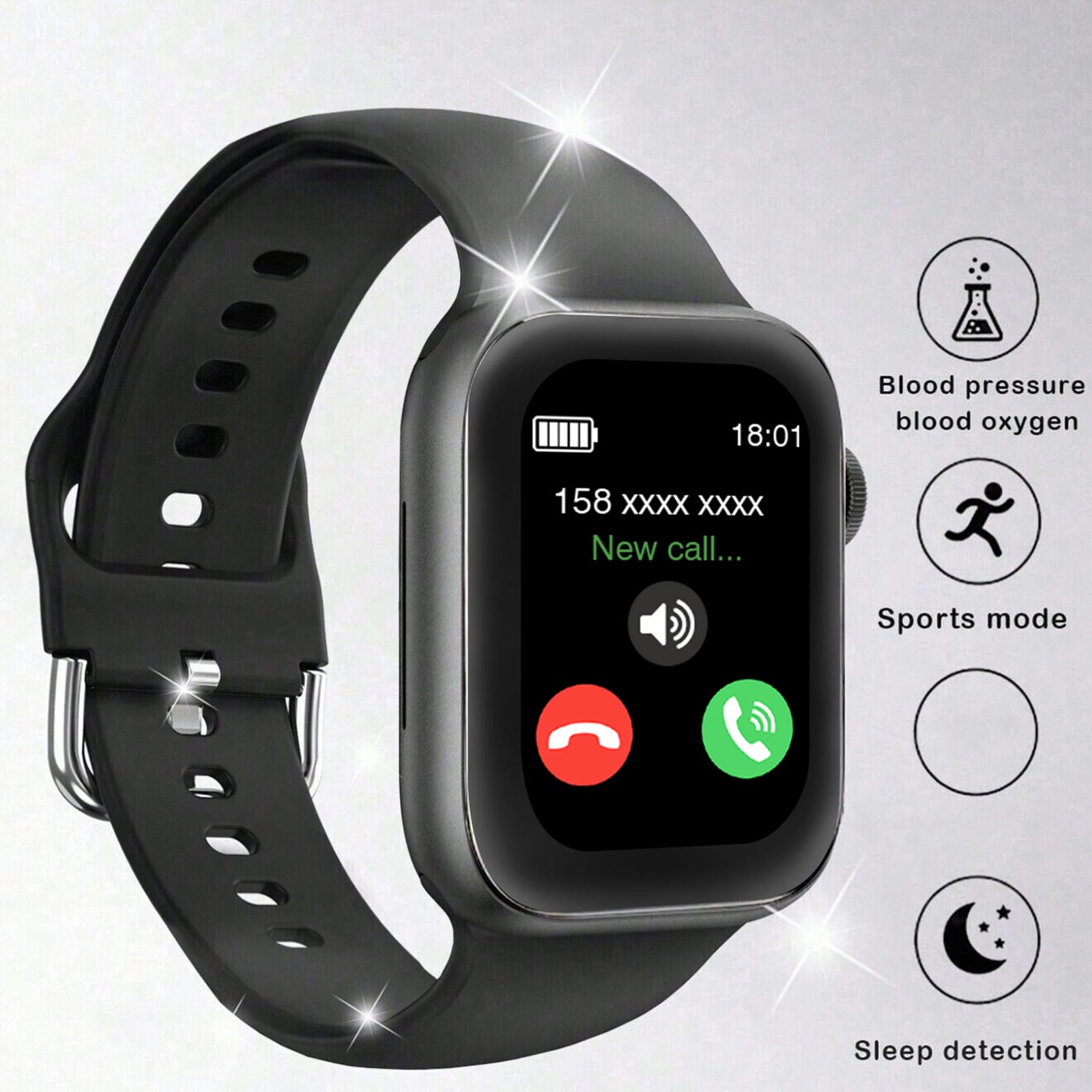 Smartwatch Iphone Watch For Men - Smart Watch, Chiamata/Dial wireless, Modalità multi-sport,