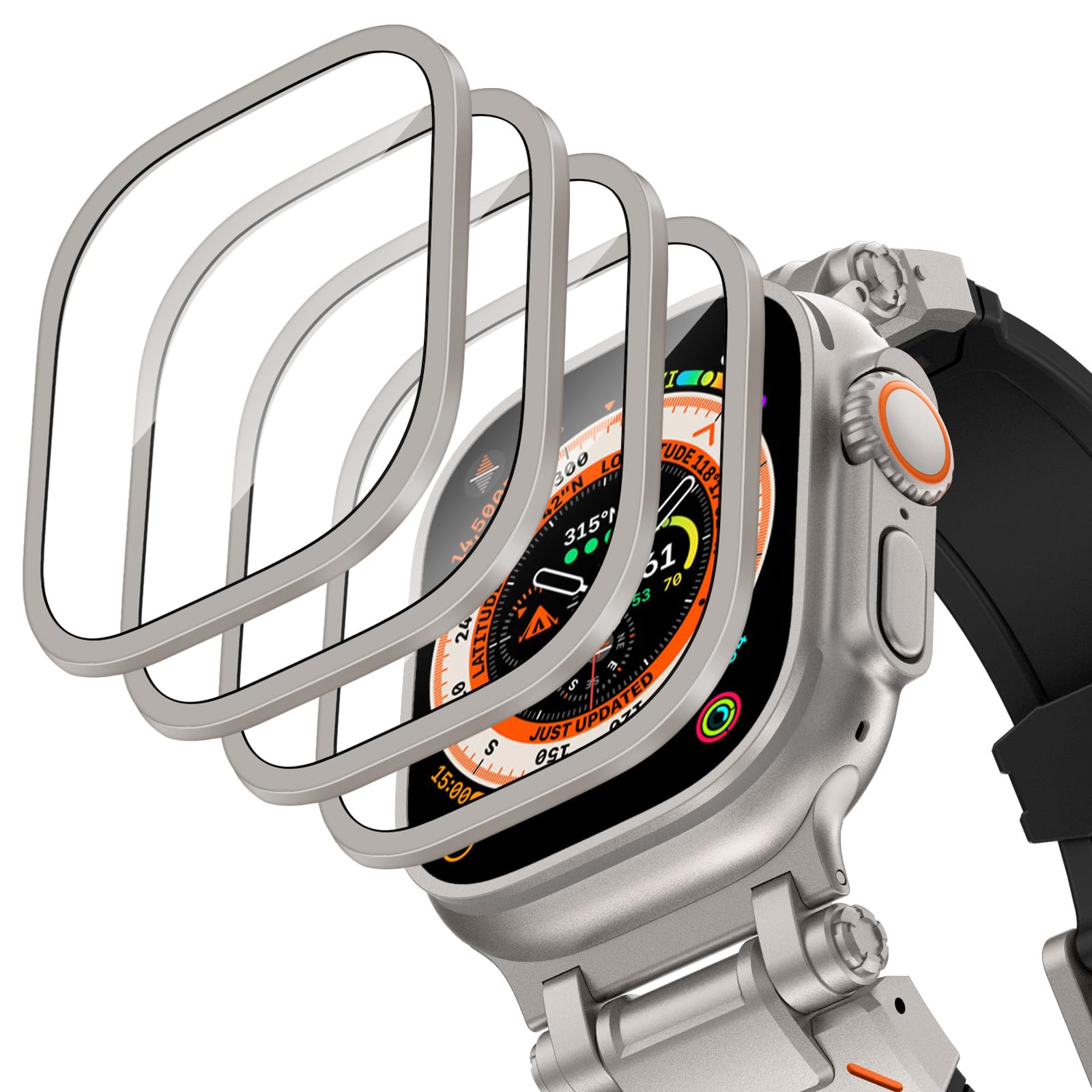 Smartwatch Watches Gift For Women - Aluminium Alloy Case+Tempered Glass for Apple