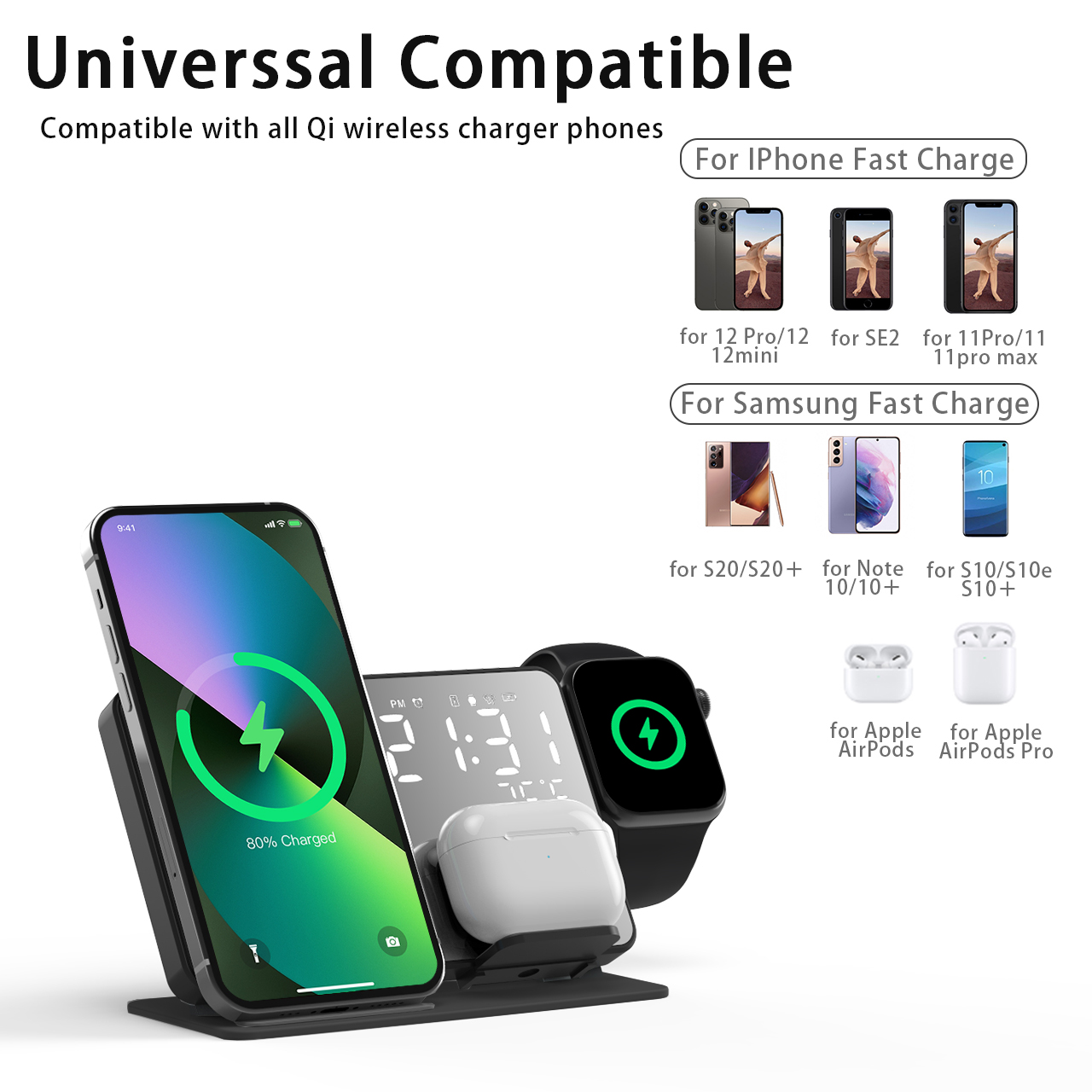 Caricabatterie Wireless 3 in 1 - Watch 7 Smartwatch Iphone recensione e prezzo