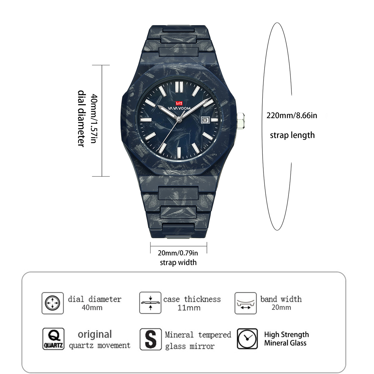 VA VA VOOM Orologi da uomo Mov - Smartwatch Military Watches For Men recensione e prezzo